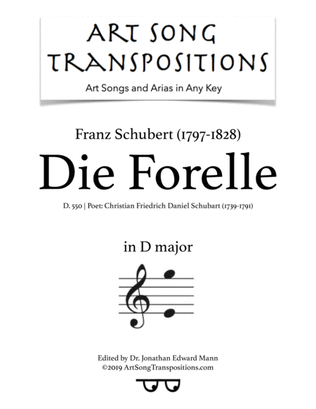 Book cover for SCHUBERT: Die Forelle, D. 550 (transposed to D major)