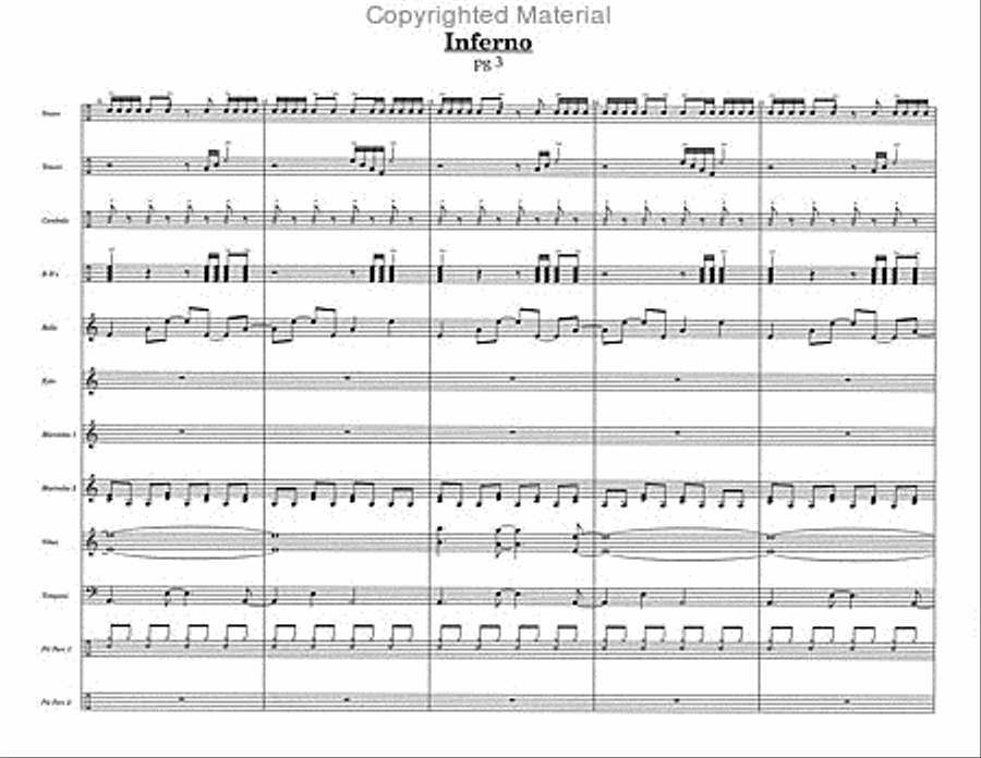 Inferno Inferno Percussion Ensemble scores gallery preview page 5