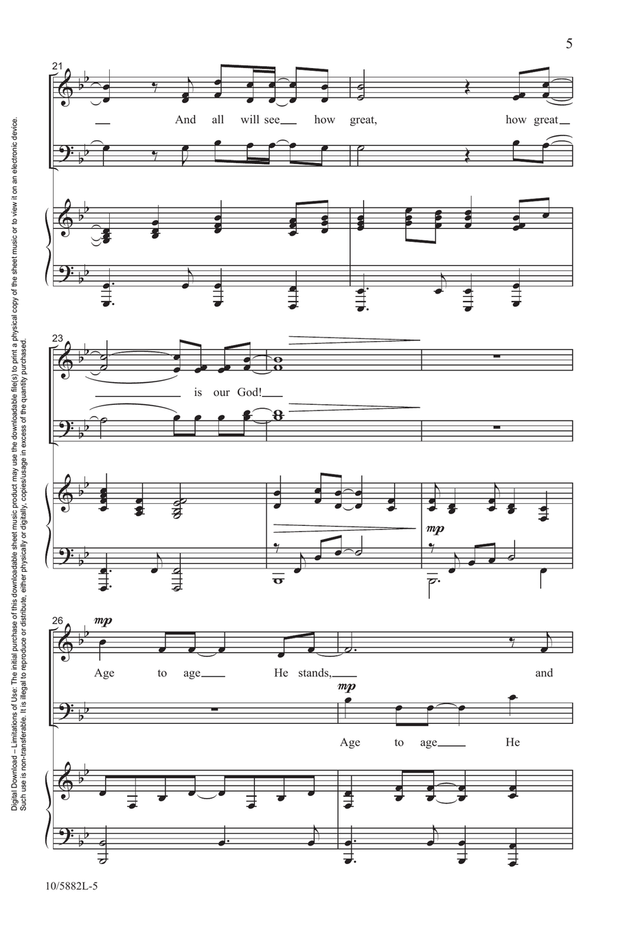 How Great Is Our God Choir scores gallery preview page 5