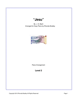 Jesu by J.S. Bach Easy Piano Arrangement