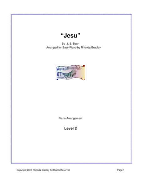 Jesu by J.S. Bach Easy Piano Arrangement image number null