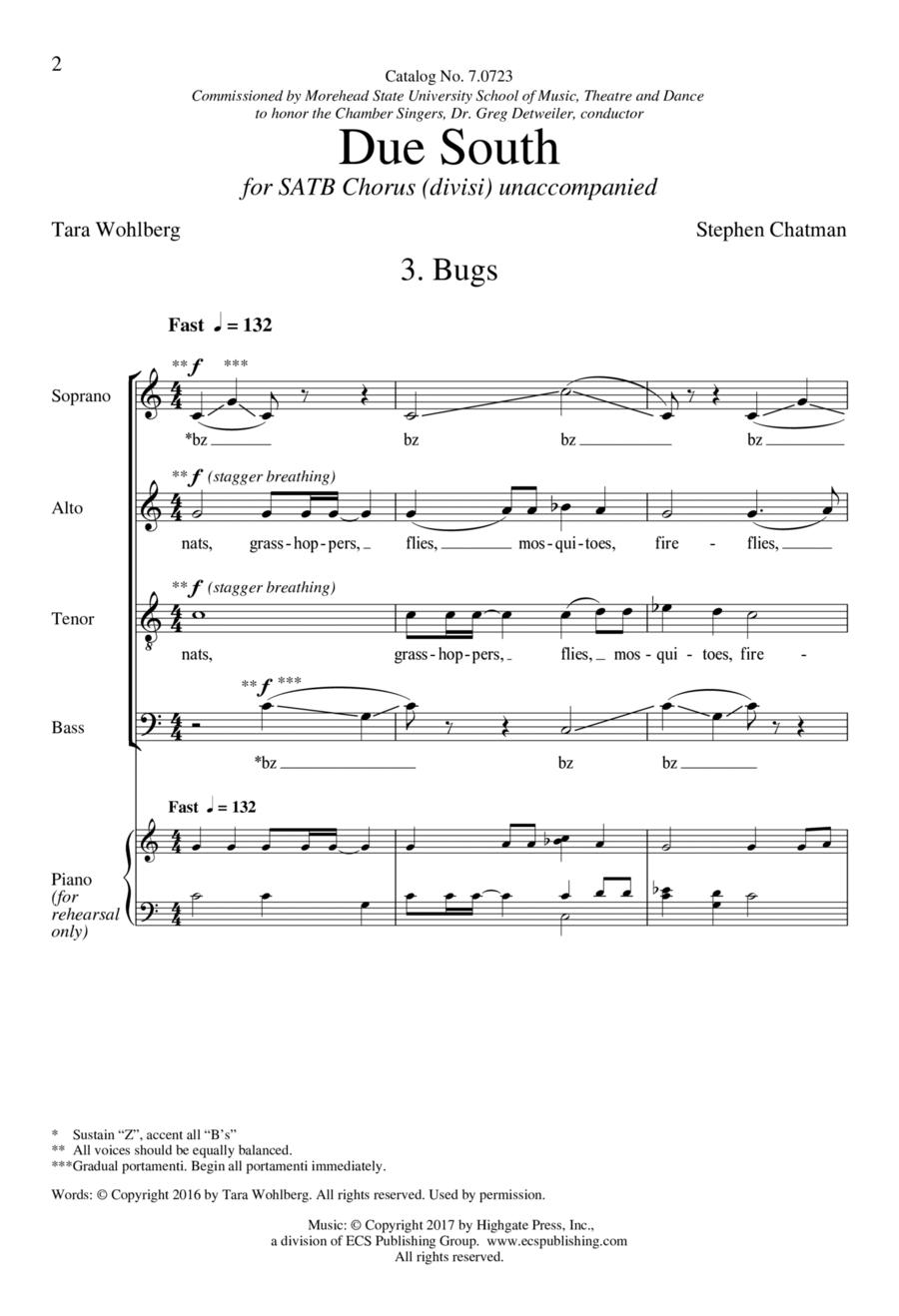 Due South: 3. Bugs 4-Part scores gallery preview page 1