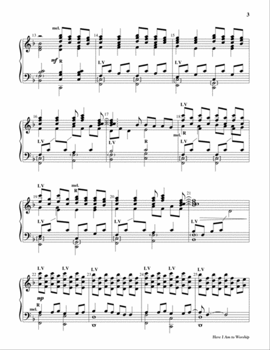 Here I Am to Worship Here I Am to Worship 5-Octaves scores gallery preview page 3