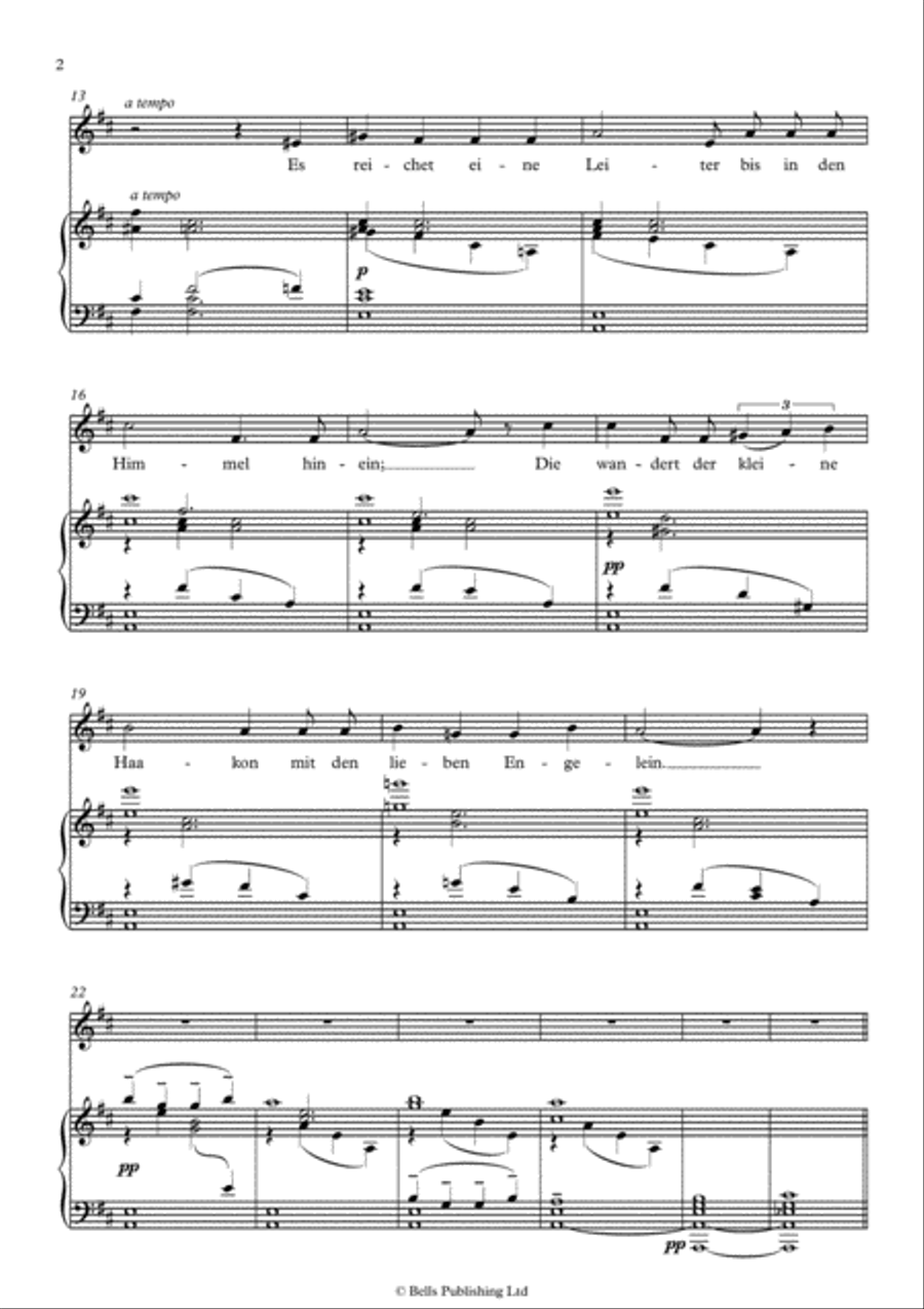 Wiegenlied (D Major) Wiegenlied (D Major) Voice Solo scores gallery preview page 2