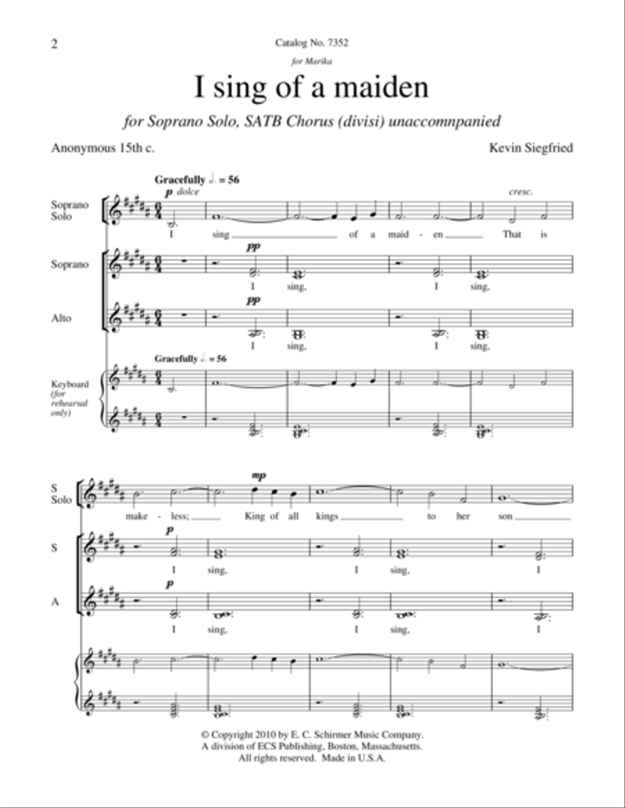 I sing of a maiden I sing of a maiden Divisi scores gallery preview page 5