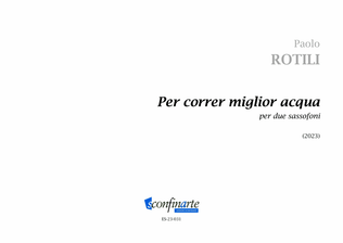 Book cover for Paolo Rotili: Per correr miglior acqua (ES-23-031)