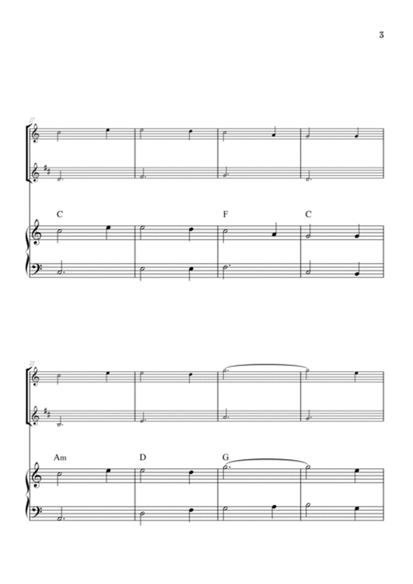 Amazing Grace • super easy flute and clarinet sheet music with piano accompaniment and chords image number null