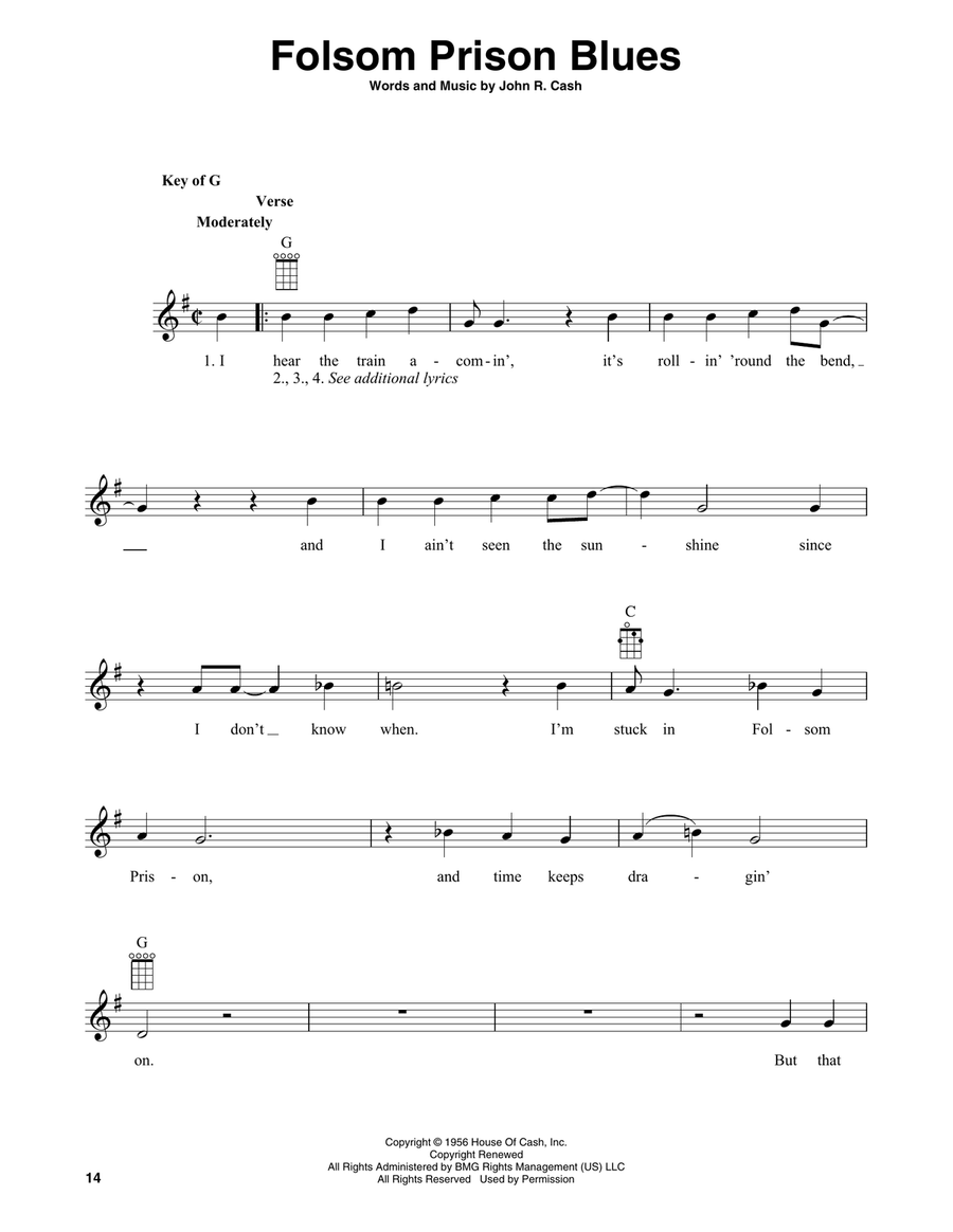 Folsom Prison Blues Banjo scores gallery preview page 1