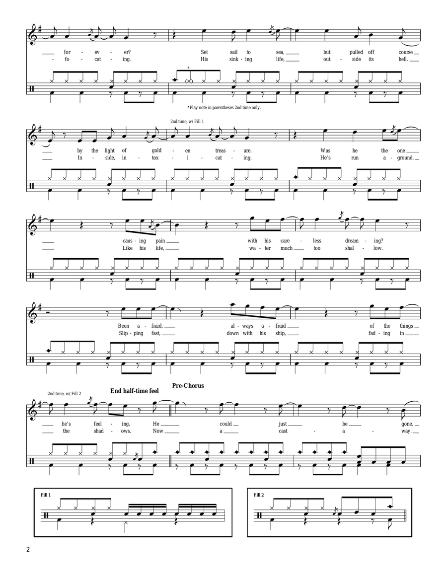 The Unforgiven III Drum Set scores gallery preview page 2