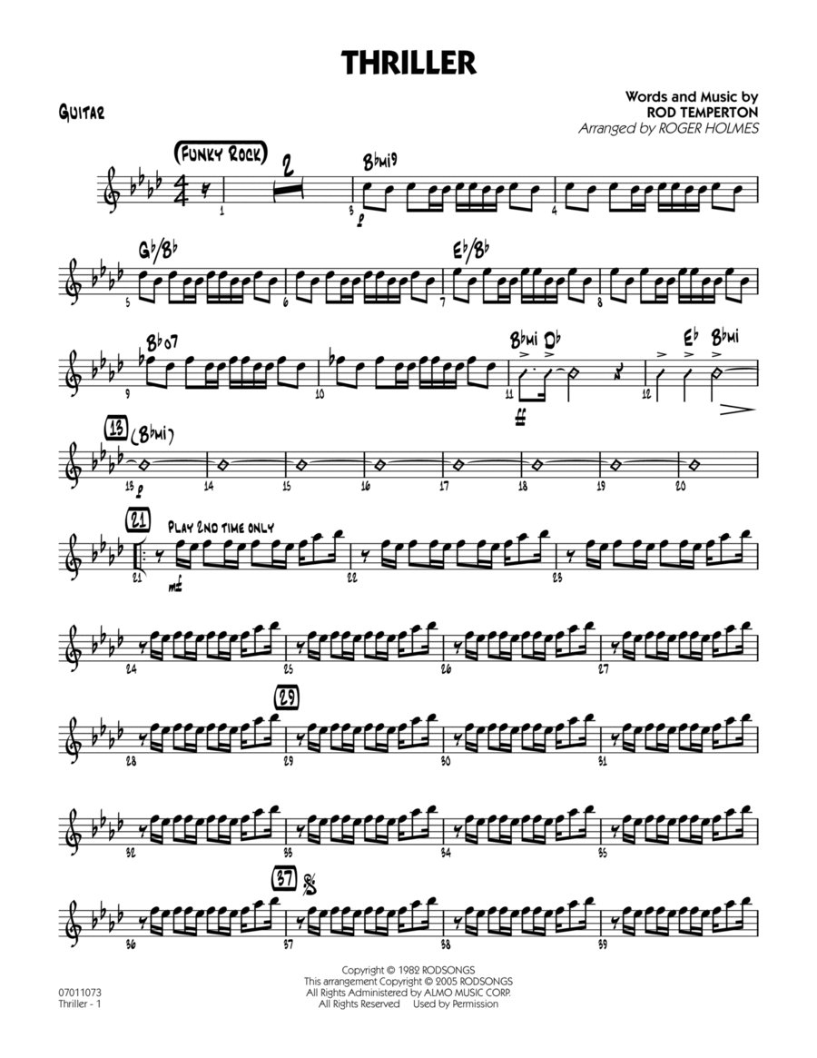 Thriller - Guitar Thriller - Guitar Part scores gallery preview page 1