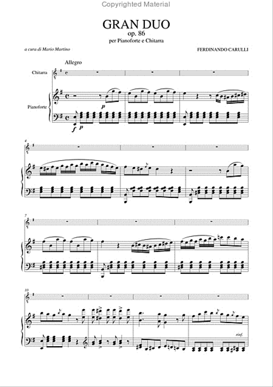 Gran Duo Op. 86 for Piano and Guitar Acoustic Guitar scores gallery preview page 2