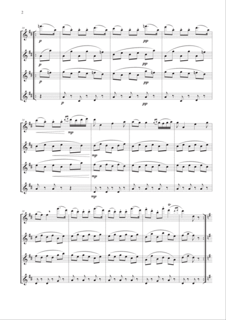 Boccherini's Minuet for Flute Quartet Flute Quartet scores gallery preview page 4