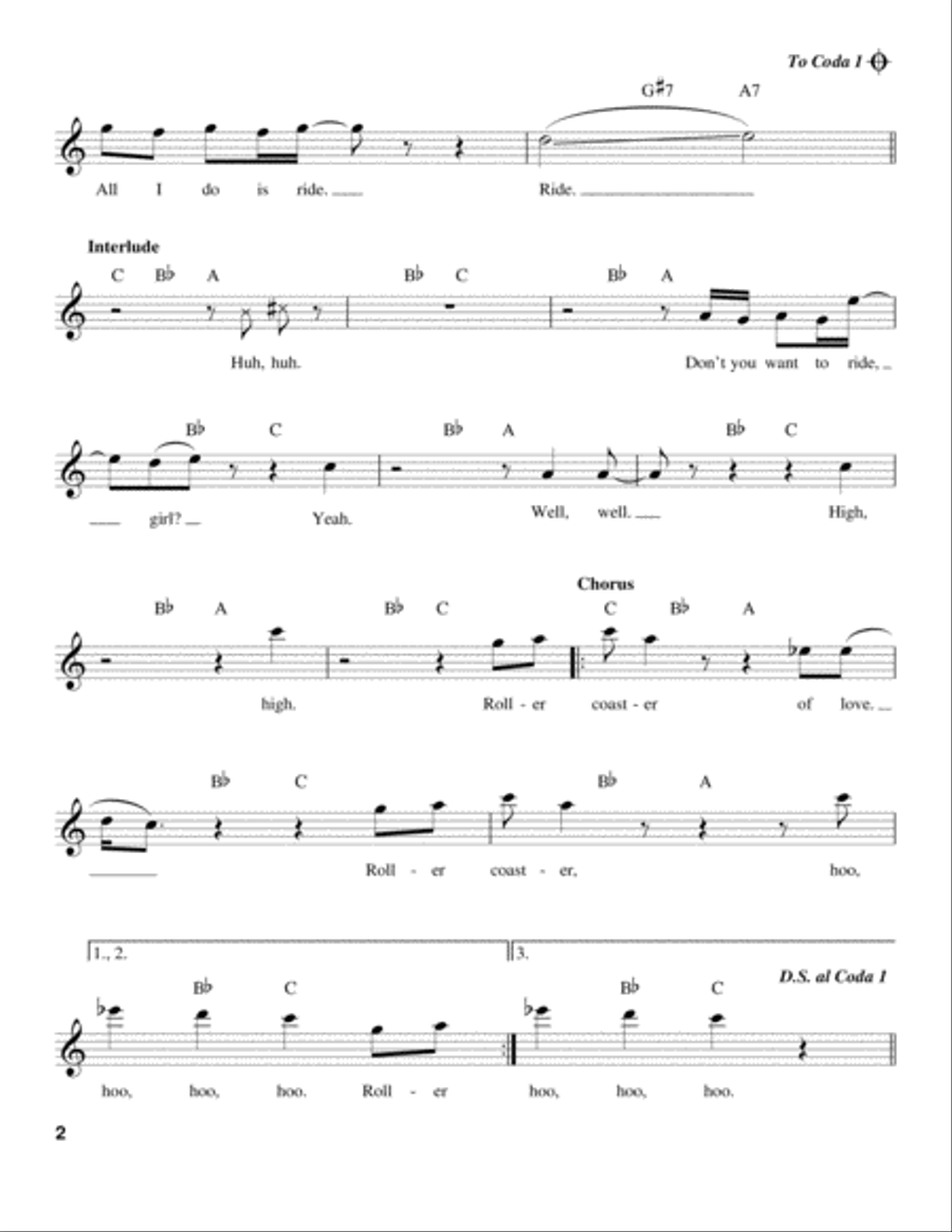 Love Rollercoaster Love Rollercoaster Voice scores gallery preview page 2