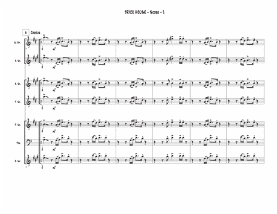 Brick House Tenor Saxophone scores gallery preview page 2