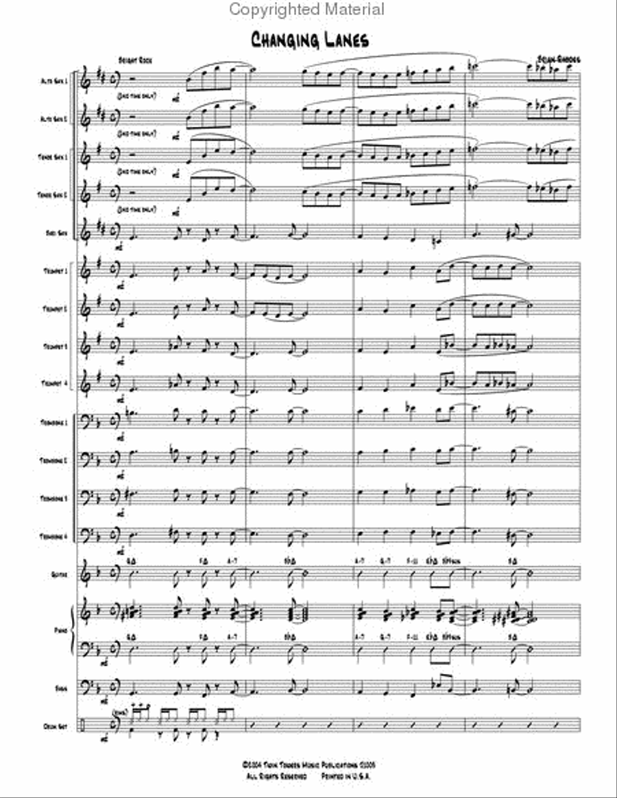 Changing Lanes Jazz Ensemble scores gallery preview page 3