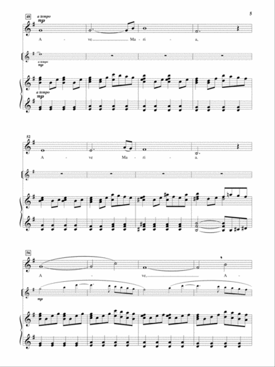 Ave Maria [Medium Voice] Medium Voice scores gallery preview page 5