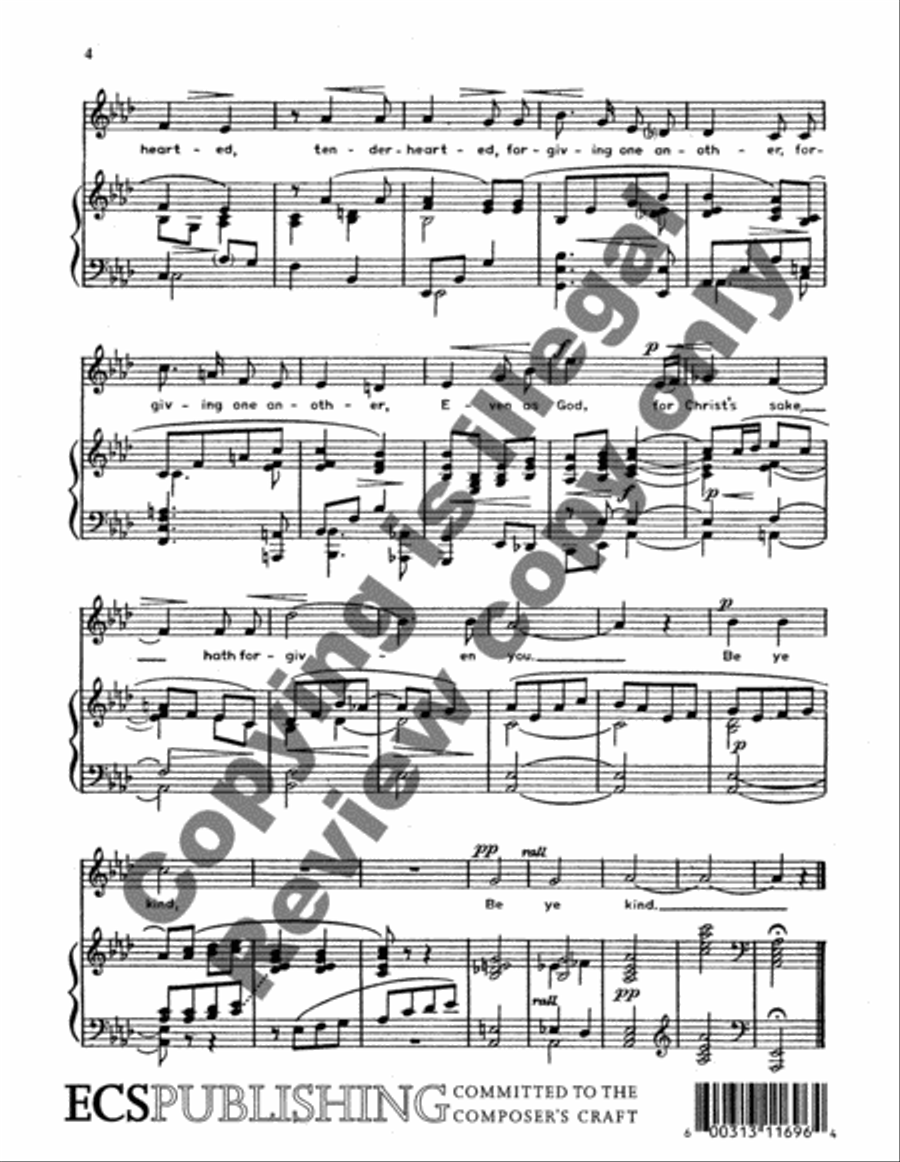 Be Ye Kind, One to Another Low Voice scores gallery preview page 6