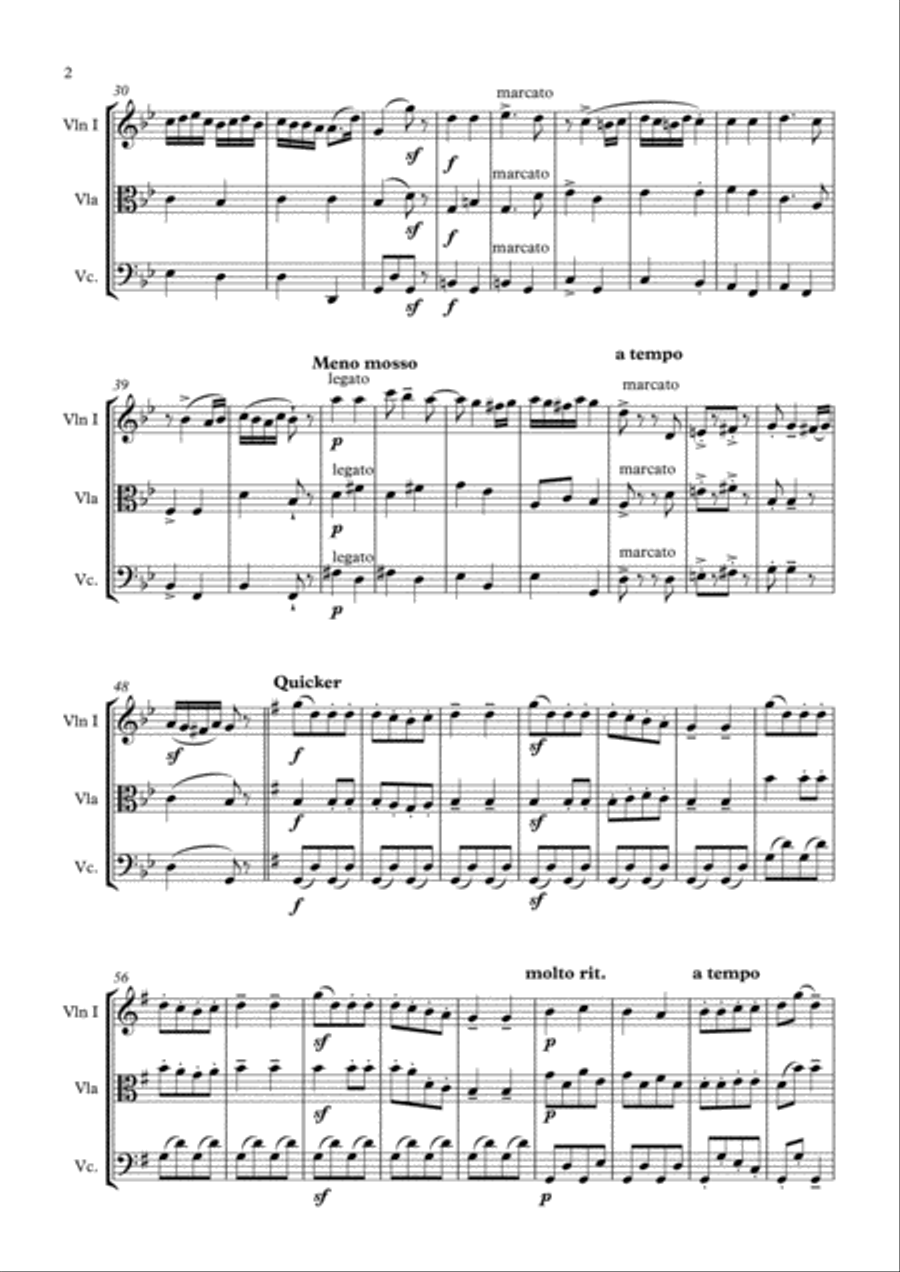 Hungarian Dance # 5 Hungarian Dance # 5 String Trio scores gallery preview page 2