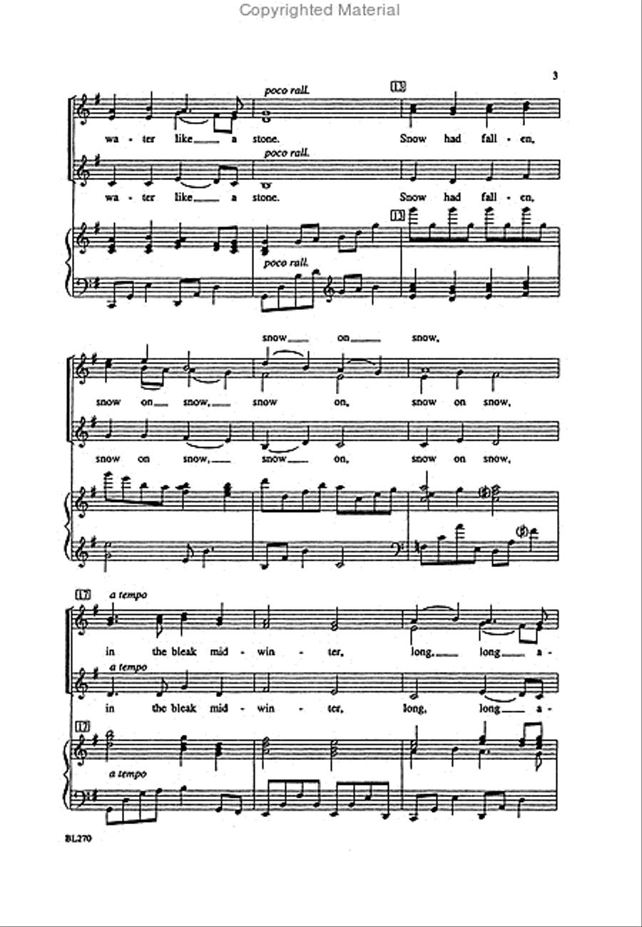 In the Bleak Midwinter SSA scores gallery preview page 3