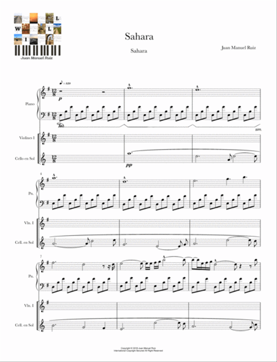 Sahara Piano Trio scores gallery preview page 1