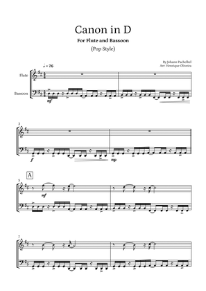 Canon in D (Pop Style) - For Flute and Bassoon