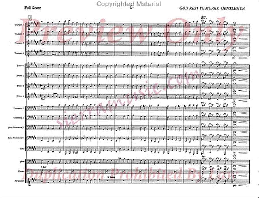 God Rest Ye, Merry Gentlemen Jazz Ensemble scores gallery preview page 9