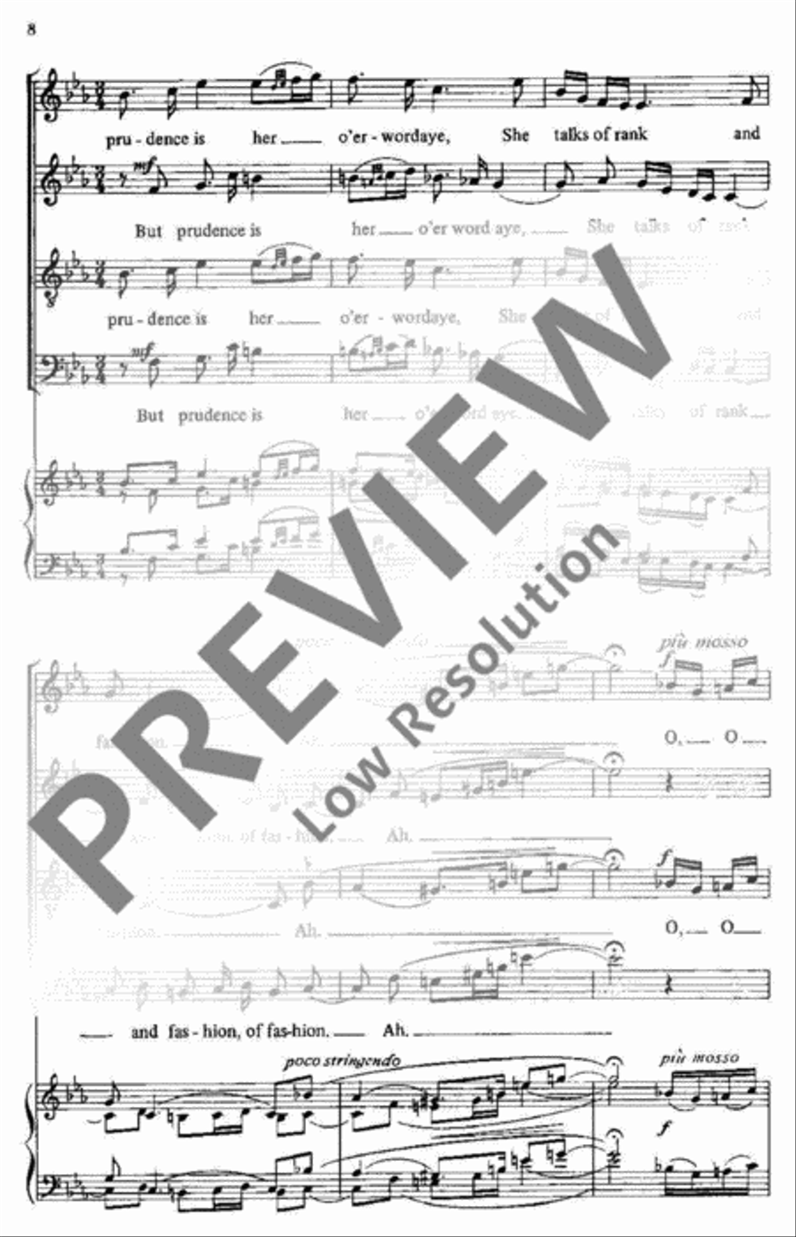 Four Songs from the British Isles 4-Part scores gallery preview page 9