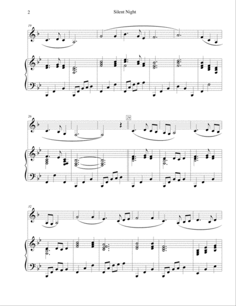 Silent Night - for French Horn and piano Silent Night - for French Horn and piano Horn scores gallery preview page 2