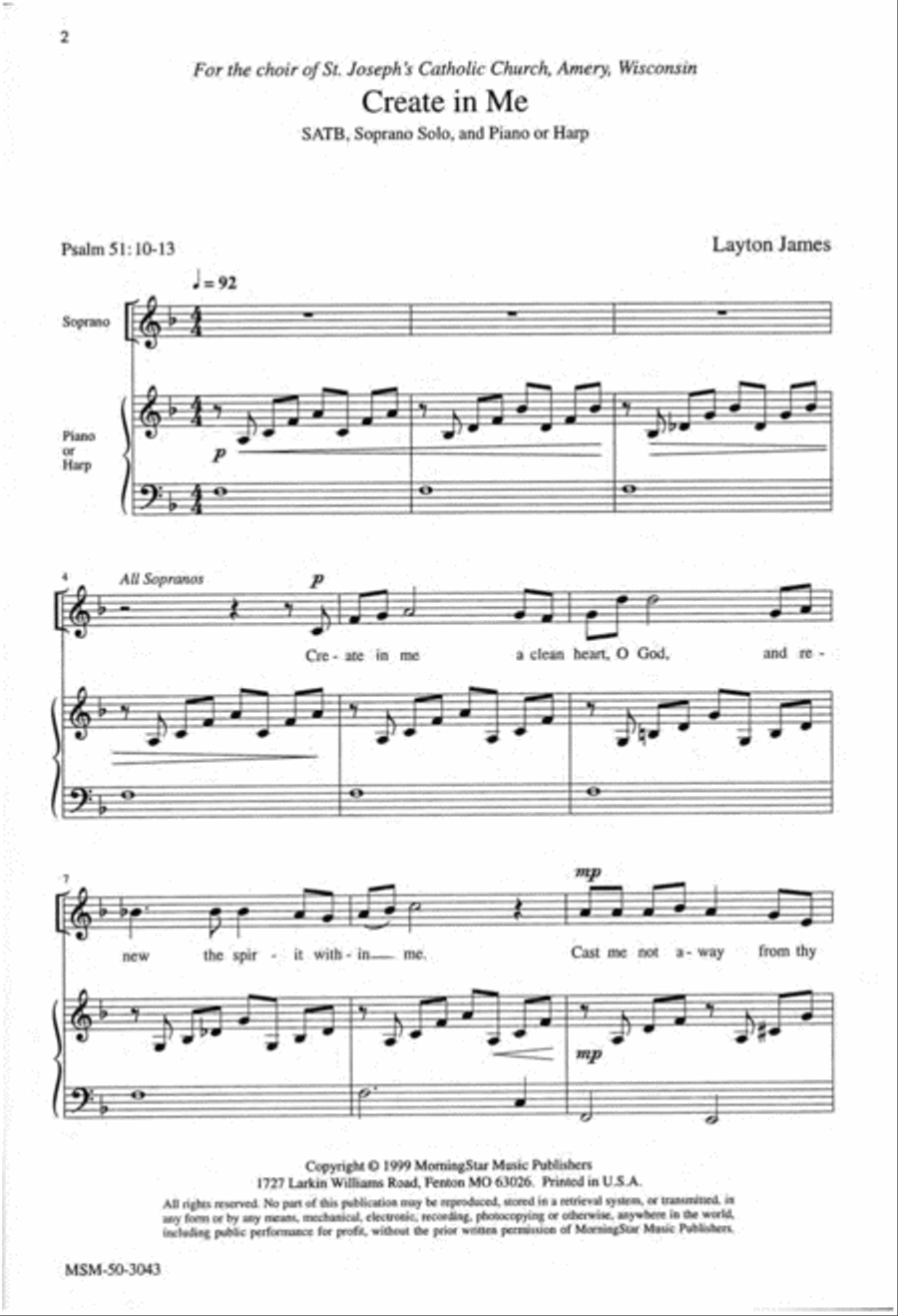 Create in Me Create in Me 4-Part scores gallery preview page 2