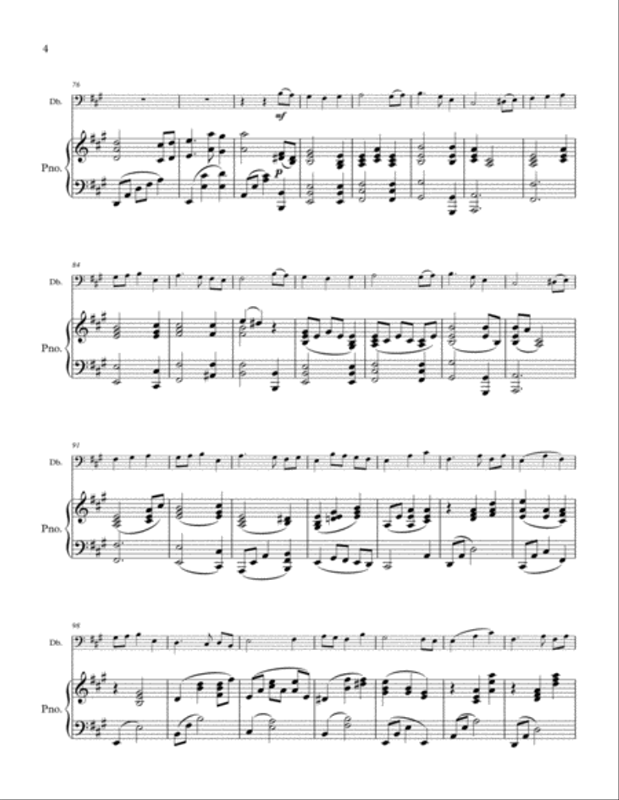Sonata for Double Bass and Piano Double Bass scores gallery preview page 4