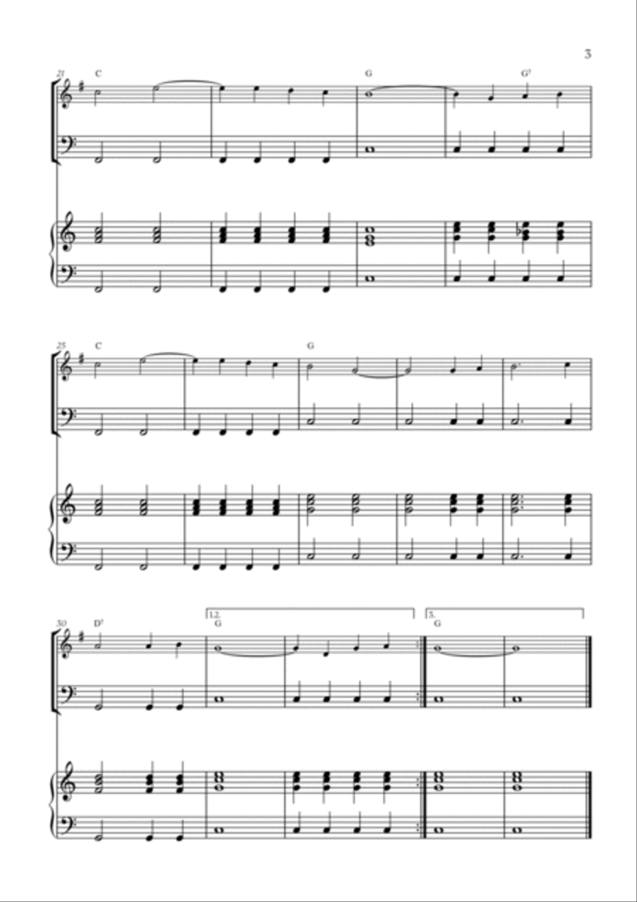 You Are My Sunshine Woodwind Duet scores gallery preview page 3