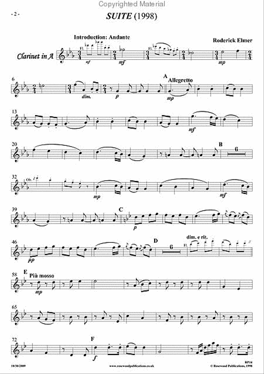 Suite for Wind Quintet of Folktunes from Transylvania & Banat Woodwind Quintet scores gallery preview page 5