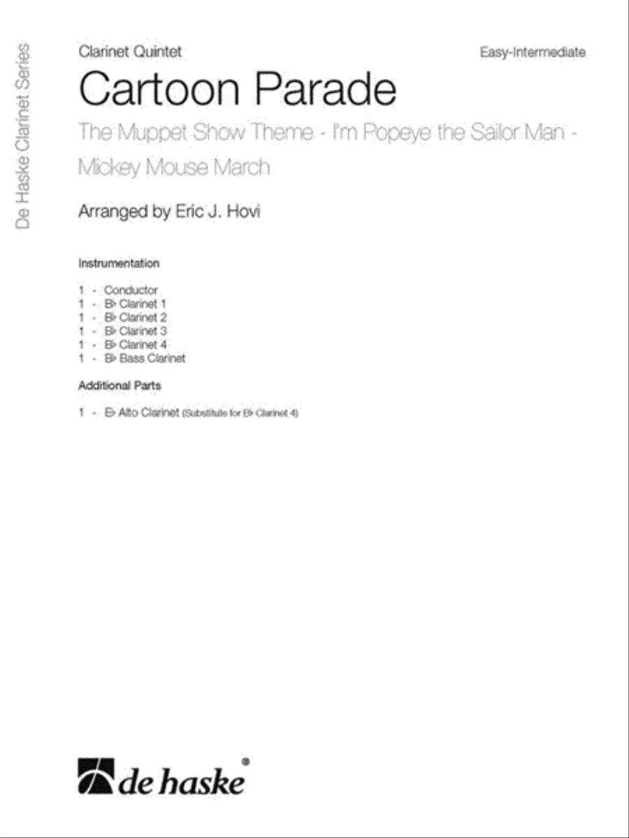 Cartoon Parade Cartoon Parade Clarinet Quintet scores gallery preview page 2