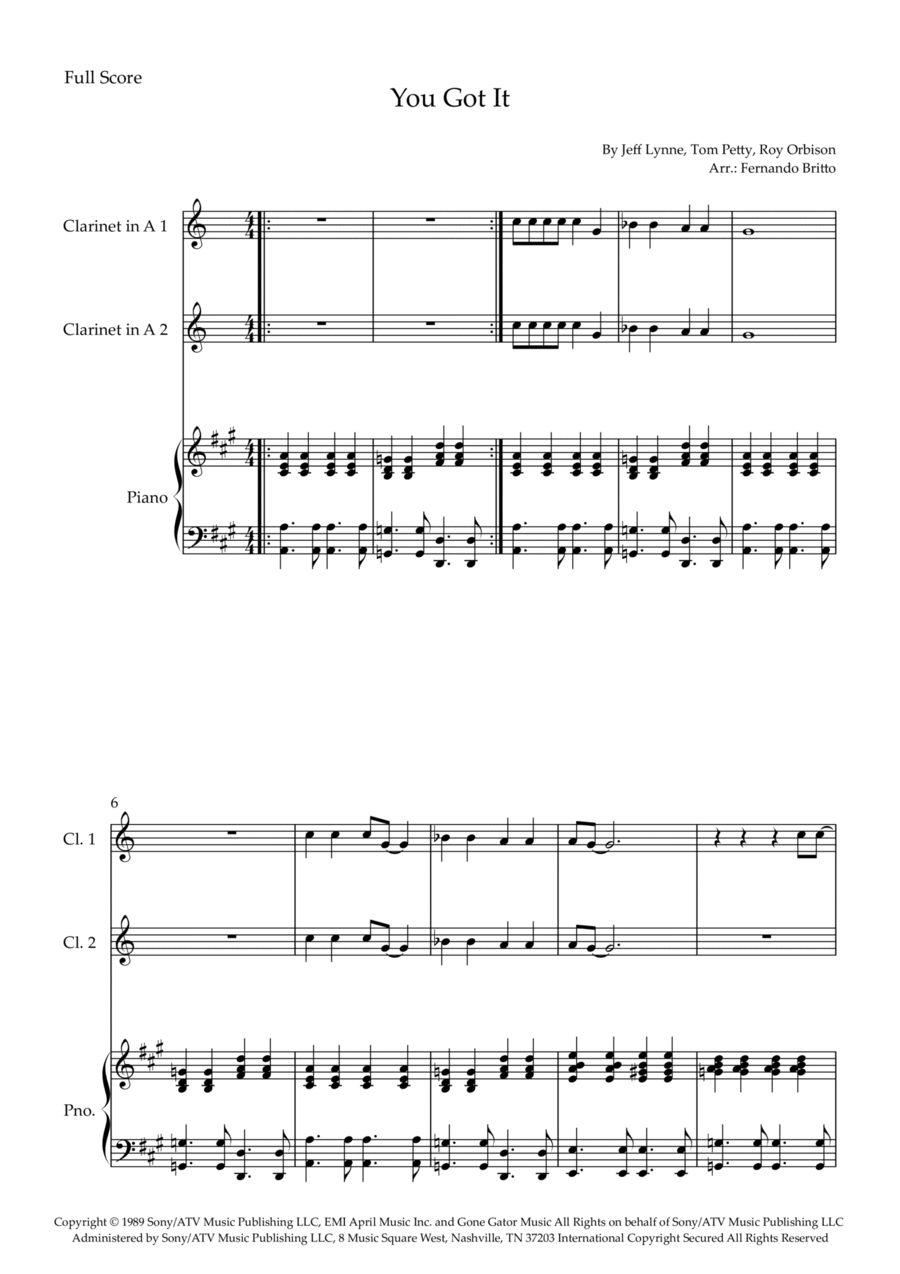 You Got It Woodwind Duet scores gallery preview page 1