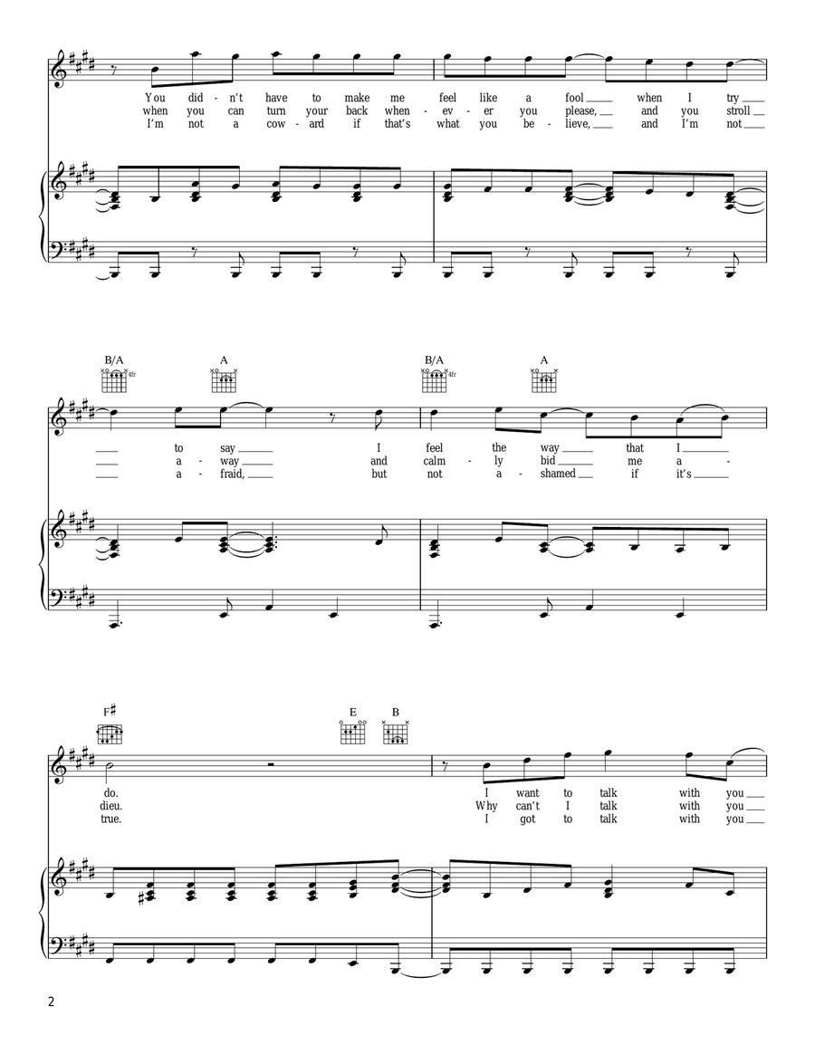 Couldn't I Just Tell You Piano, Vocal, Guitar scores gallery preview page 2