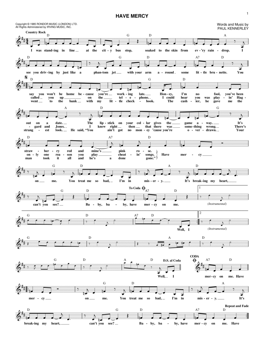 Have Mercy Piano scores gallery preview page 1