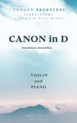 Book cover for Pachelbel: Canon in D (for Violin and Piano)