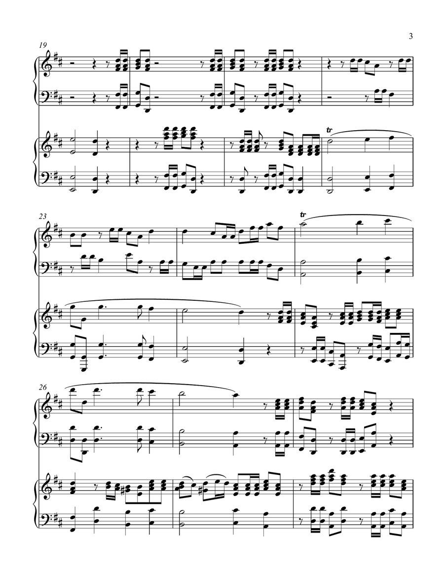 Hallelujah Chorus (2 piano duet) Choir scores gallery preview page 4