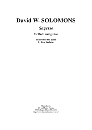 David Warin Solomons: Sagesse for flute and guitar