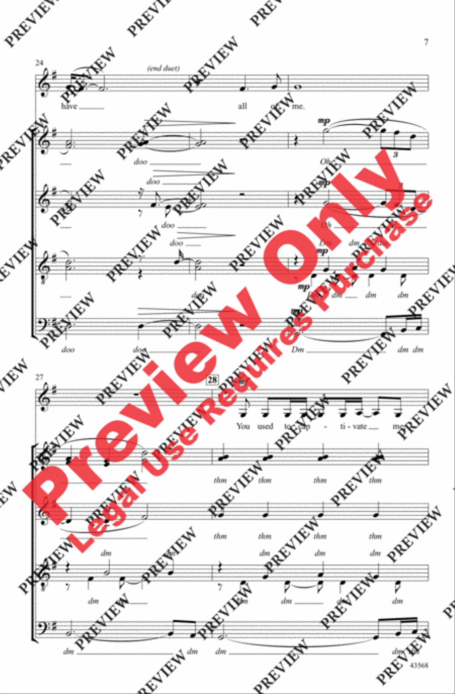 My Immortal 4-Part scores gallery preview page 7