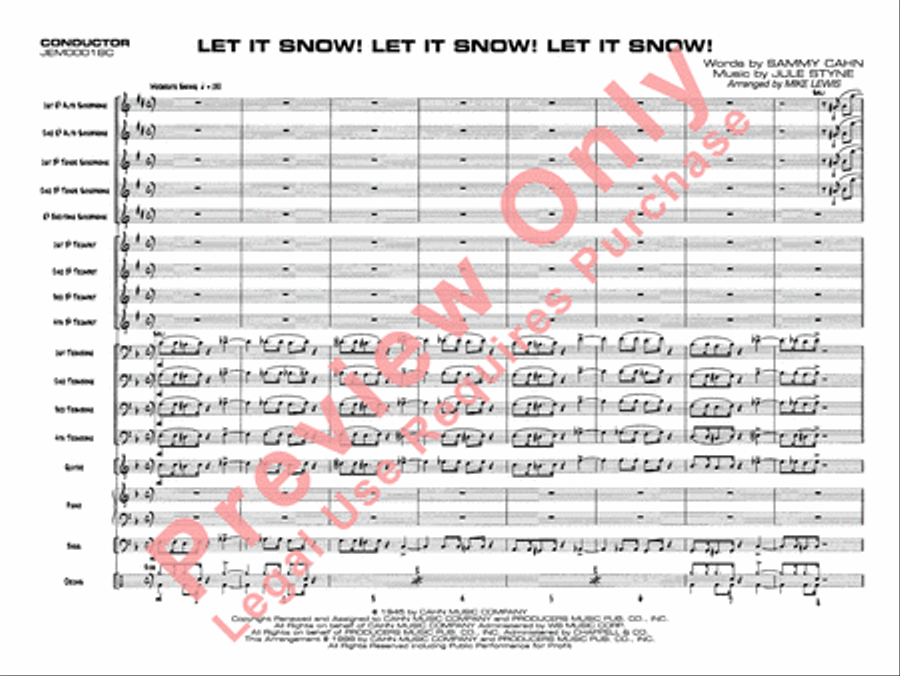 Let It Snow! Let It Snow! Let It Snow! Jazz Ensemble scores gallery preview page 4