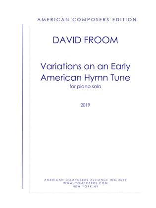 Book cover for [Froom] Variations on an Early American Hymn Tune