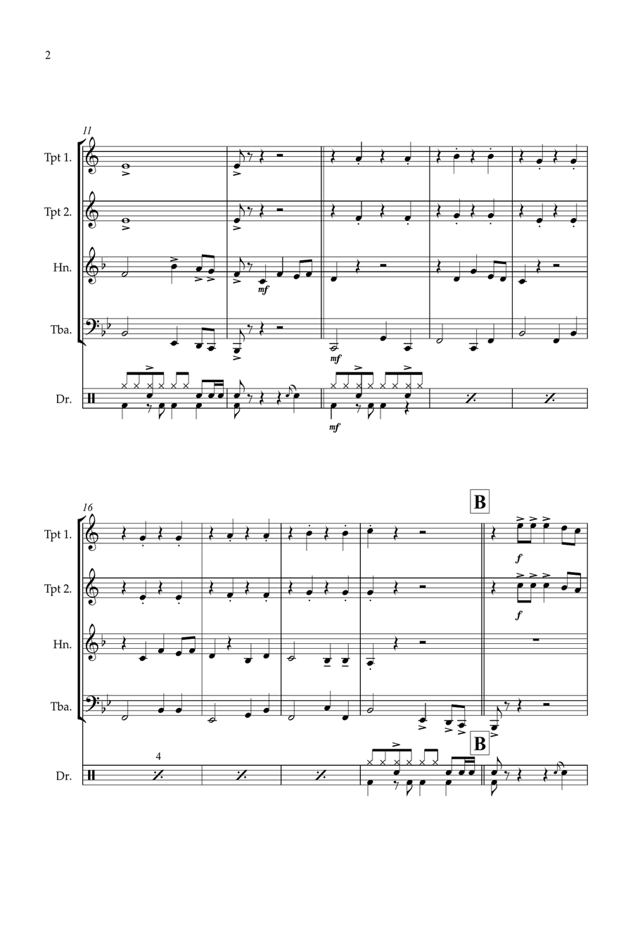 Feliz Navidad Feliz Navidad Brass Quartet scores gallery preview page 2