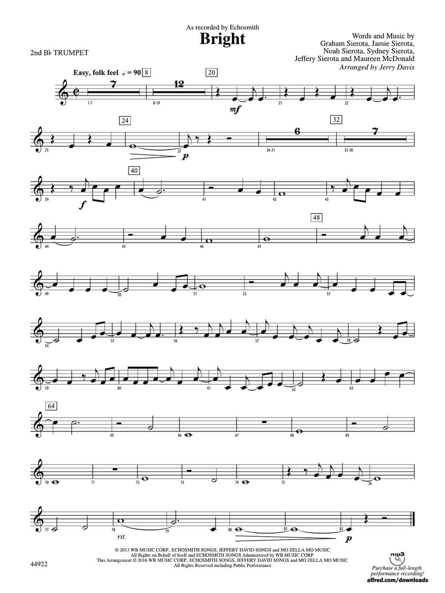 Bright: 2nd B-flat Trumpet