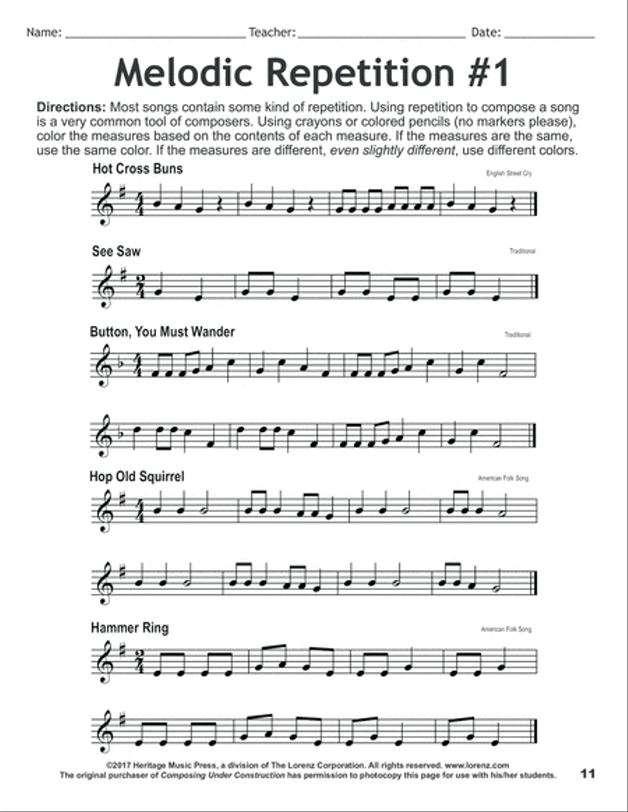 Composing Under Construction Reproducible Packs scores gallery preview page 11