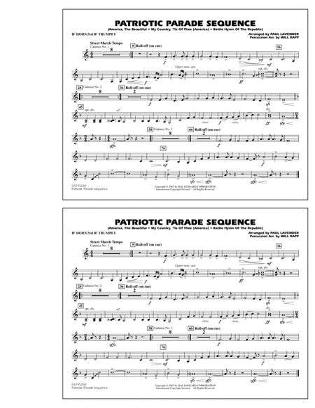 Patriotic Parade Sequence - Bb Horn/3rd Bb Tpt