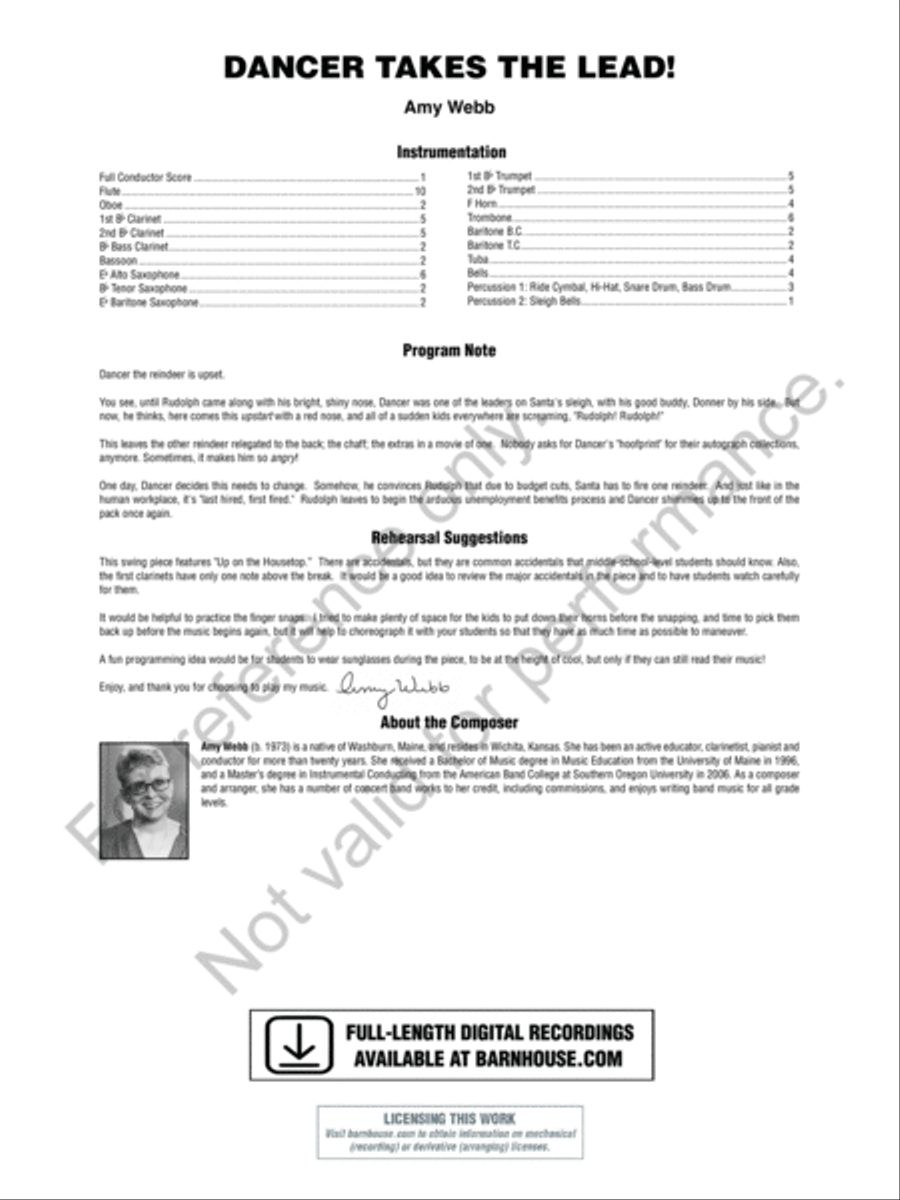 Dancer Takes The Lead! Dancer Takes The Lead! Concert Band scores gallery preview page 3