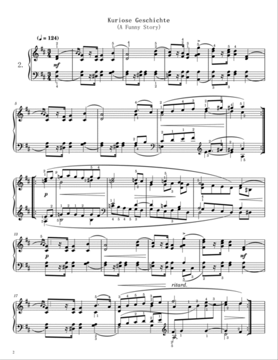 Kinderszenen, Op.15,Robert Schumann,Original Edition,For Piano Solo With Fingering Piano Solo scores gallery preview page 2