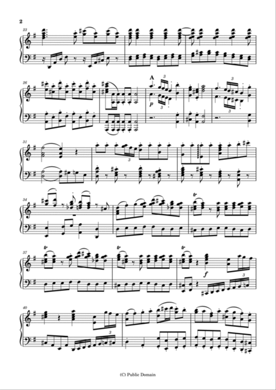 Eine Kleine Nachtmusik (Full) for Piano Piano Solo scores gallery preview page 2