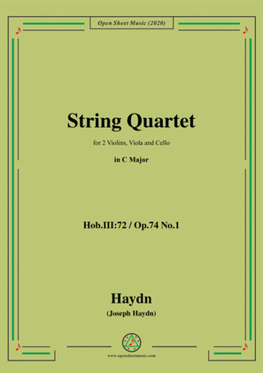 Haydn-String Quartet in C Major,Hob.III 72,Op.74 No.1